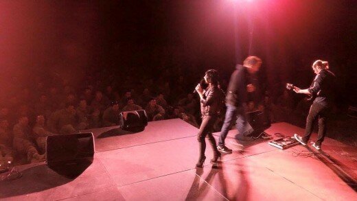 Live in Rockhampton on tour for the troops #Lillyeband #Lillye #aussierock